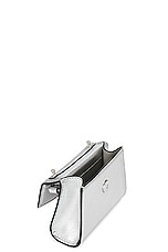 Valentino Garavani V Sling Micro Top Handle Bag in Silver, view 6, click to view large image.