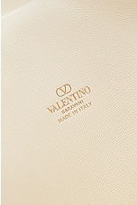 Valentino Garavani V Logo Signature Mini Drawstring Bag in Ivory, view 6, click to view large image.