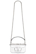 Valentino Garavani Loco Small Shoulder Bag in Silver, view 1, click to view large image.