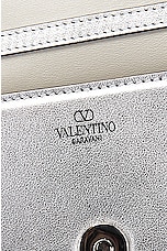 Valentino Garavani Loco Small Shoulder Bag in Silver, view 7, click to view large image.