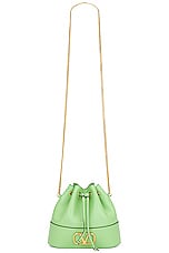 Valentino Garavani V Logo Signature Pouch in Ice Mint, view 1, click to view large image.