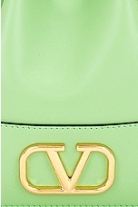Valentino Garavani V Logo Signature Pouch in Ice Mint, view 7, click to view large image.