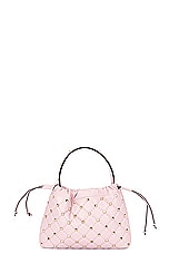 Valentino Garavani Rockstud Spike Pouch in Rose Quartz, view 3, click to view large image.