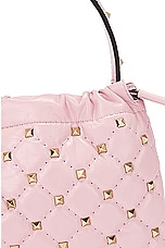 Valentino Garavani Rockstud Spike Pouch in Rose Quartz, view 8, click to view large image.