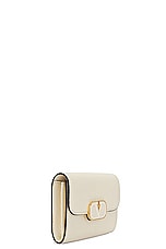 Valentino Garavani V Logo Card Case in Ivory, view 3, click to view large image.