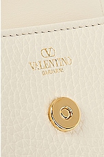 Valentino Garavani V Logo Card Case in Ivory, view 5, click to view large image.