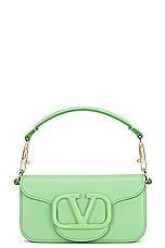 Valentino Garavani Loco Small Shoulder Bag in Ice Mint, view 1, click to view large image.