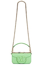 Valentino Garavani Loco Small Shoulder Bag in Ice Mint, view 6, click to view large image.