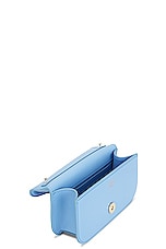 Valentino Garavani Loco Small Shoulder Bag in Popeline Blue, view 5, click to view large image.