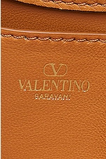 Valentino Garavani V Logo Shoulder Bag in Almond Beige, view 7, click to view large image.