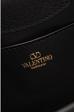 Valentino Garavani V Logo Shoulder Bag in Nero, view 7, click to view large image.