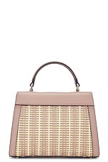 Valentino Garavani V Sling Small Top Handle Bag in Naturale & Rose Cannelle, view 4, click to view large image.