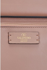 Valentino Garavani V Sling Small Top Handle Bag in Naturale & Rose Cannelle, view 7, click to view large image.
