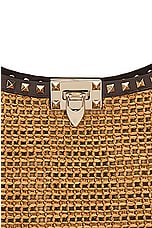 Valentino Garavani Rockstud Small Tote Bag in Tabacco & Cacao, view 6, click to view large image.