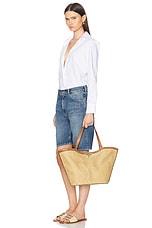 Valentino Garavani Rockstud Tote Bag in Naturale & Almond Beige, view 2, click to view large image.