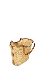 Valentino Garavani Rockstud Tote Bag in Naturale & Almond Beige, view 5, click to view large image.