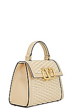Valentino Garavani V Sling Small Top Handle Bag in Naturale & Sahara Beige, view 5, click to view large image.