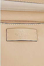 Valentino Garavani V Sling Small Top Handle Bag in Naturale & Sahara Beige, view 7, click to view large image.