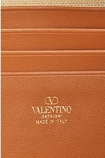 Valentino Garavani Rockstud Large Flat Pouch in Naturale & Almond Beige, view 6, click to view large image.