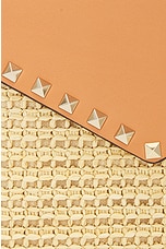 Valentino Garavani Rockstud Large Flat Pouch in Naturale & Almond Beige, view 7, click to view large image.