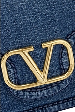 Valentino Garavani All Time Shoulder Bag in Denim & Avio, view 7, click to view large image.