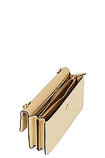 Valentino Garavani V Logo Signature Wallet On Chain in Naturale & Sahara Beige, view 4, click to view large image.