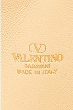Valentino Garavani V Logo Signature Wallet On Chain in Naturale & Sahara Beige, view 6, click to view large image.