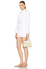 Valentino Garavani V Sling Small Top Handle Bag in Naturale & Ivory, view 2, click to view large image.
