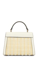 Valentino Garavani V Sling Small Top Handle Bag in Naturale & Ivory, view 4, click to view large image.