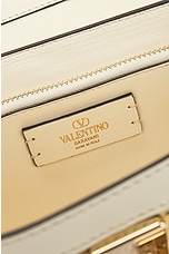 Valentino Garavani V Sling Small Top Handle Bag in Naturale & Ivory, view 7, click to view large image.