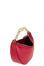Valentino Garavani Small V Logo Moon Hobo Bag in Rosso, view 6, click to view large image.