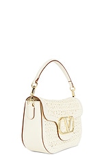 Valentino Garavani Alltime Loco Shoulder Bag in Ivory, view 5, click to view large image.