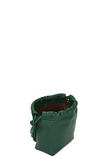 Valentino Garavani Mini V Logo Drawstring Bag in Amazon Green, view 5, click to view large image.