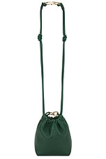 Valentino Garavani Mini V Logo Drawstring Bag in Amazon Green, view 6, click to view large image.