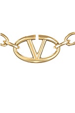 Valentino Garavani Large V Logo Moon Hobo Bag in Nero, view 7, click to view large image.
