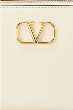 Valentino Garavani V Logo Signature Mini Bag in Ivory, view 7, click to view large image.