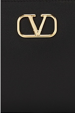 Valentino Garavani V Logo Signature Mini Bag in Nero, view 7, click to view large image.
