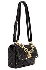 Valentino Garavani Rockstud Spike Small Shoulder Bag in Nero, view 4, click to view large image.