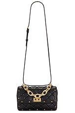 Valentino Garavani Rockstud Spike Small Shoulder Bag in Nero, view 6, click to view large image.