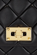 Valentino Garavani Rockstud Spike Small Shoulder Bag in Nero, view 8, click to view large image.