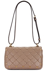 Valentino Garavani Rockstud Spike Small Shoulder Bag in Clay, view 3, click to view large image.