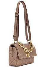 Valentino Garavani Rockstud Spike Small Shoulder Bag in Clay, view 4, click to view large image.