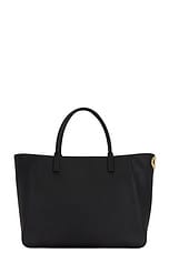 Valentino Garavani V Logo Side Tote in Nero, view 2, click to view large image.