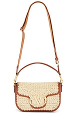 Valentino Garavani All Time Shoulder Bag in Naturale & Selleria, view 1, click to view large image.