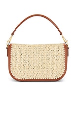 Valentino Garavani All Time Shoulder Bag in Naturale & Selleria, view 3, click to view large image.