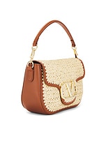 Valentino Garavani All Time Shoulder Bag in Naturale & Selleria, view 4, click to view large image.