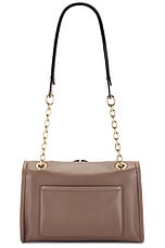 Valentino Garavani V Logo Chain Small Shoulder Bag in Clay, view 3, click to view large image.