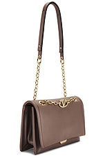 Valentino Garavani V Logo Chain Small Shoulder Bag in Clay, view 4, click to view large image.