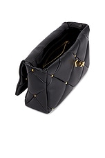 Valentino Garavani Roman Stud Shoulder Bag in Nero, view 4, click to view large image.