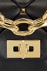 Valentino Garavani Roman Stud Shoulder Bag in Nero, view 7, click to view large image.